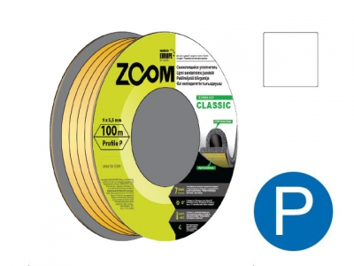 Уплотнитель "P" белый 100м  ZOOM CLASSIC