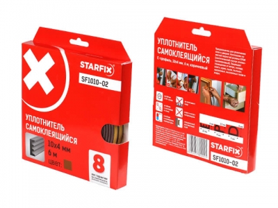 Уплотнитель "E" коричневый 10х4мм 6м STARFIX (SF1010-02)