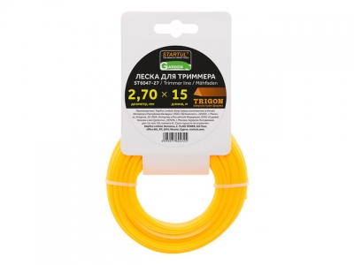Леска ф 2.7 мм х 15 м треуг. сеч. STARTUL GARDEN