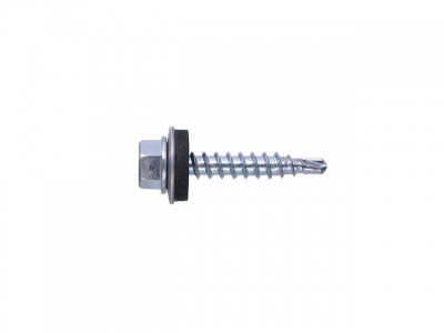 Саморез кровельный 6.3х80 мм цинк, шайба с прокл., PT3 (30 шт в пласт. конт.) STARFIX (по металлу)