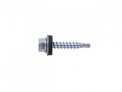 Саморез кровельный 6.3х38 мм цинк, шайба с прокл., PT3 (30 шт в пласт. конт.) STARFIX (по металлу)