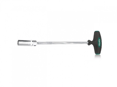 Ключ свечной T-обр. 350мм с магн. шарнирной головкой 21мм TOPTUL
