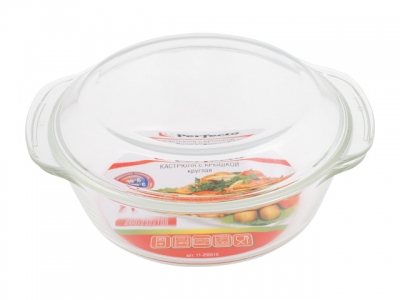 Кастрюля из жаропрочного стекла, 2.0 л, с крышкой, 260х232х105 мм, PERFECTO LINEA