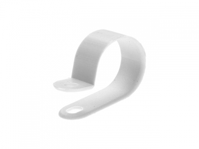 Серьга для кабеля 12 мм белая (50 шт в карт. уп.) STARFIX