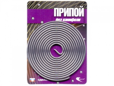 Припой ПОС-61 проволока, спираль ф1,5мм (длина 1м) (Векта)