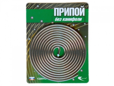 Припой ПОС 61 проволока, спираль ф2мм (длина 1м) (Векта)