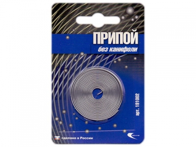 Припой ПОС 61 проволока, спираль ф1мм в блистере (Векта)
