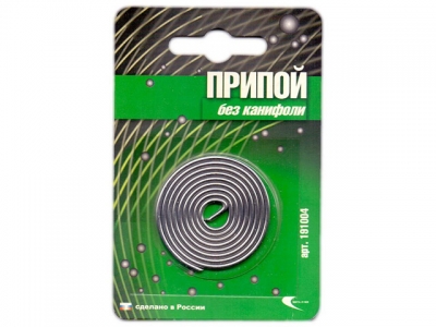 Припой ПОС 61 проволока, спираль ф2мм в блистере (Векта)