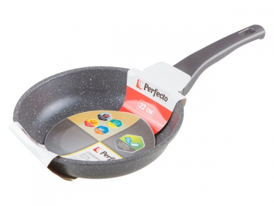 Сковорода литая, ф 22х5.5 см, алюм., антиприг. покр., для индукц. плит, серия Grey, PERFECTO LINEA