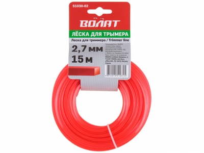 Леска ф 2.7 мм х 15 м квадратн. сеч. ВОЛАТ