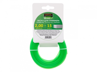 Леска ф 2.0 мм х 15 м квадратн. сеч. STARTUL GARDEN