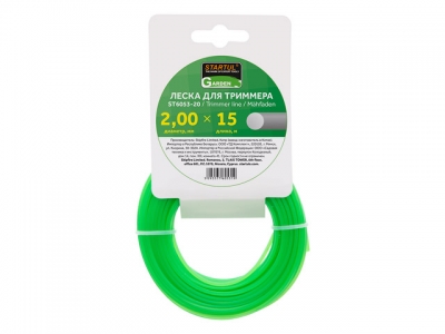Леска ф 2.0 мм х 15 м кругл. сеч. STARTUL GARDEN