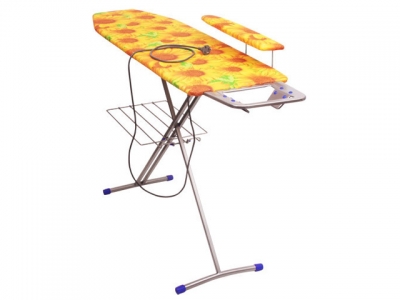 Доска гладильная НИКА 7 (фанера 1220 * 380), подрукавн,подс.п/утюг, полка д/белья, удлинит., NIKA (Доска гладильная НИКА 7 (фанера 1220 * 380), подрук