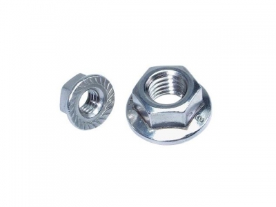 Гайка М10 с фланцем, цинк, DIN 6923 (250 шт в карт. уп.) STARFIX