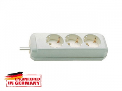 Удлинитель 1.5м (3 роз., 3.3кВт, с/з, ПВС) белый Brennenstuhl Eco-Line (провод 3х1,5мм2, сила тока 16А, с/з - с заземляющим контактом)
