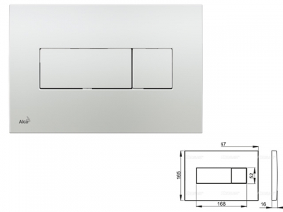 Кнопка управления для систем инсталляций (хром-глянцевая), Alcaplast
