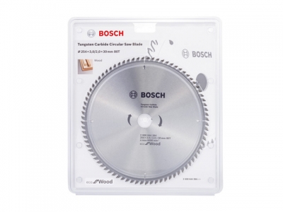 Диск пильный 254х30 мм 80 зуб. по дереву ECO WOOD BOSCH (твердоспл. зуб)