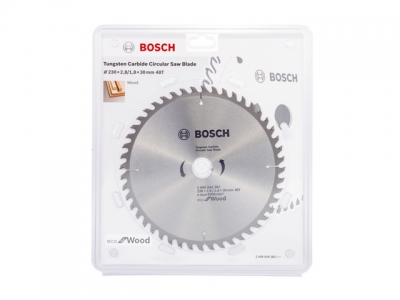 Диск пильный 230х30 мм 48 зуб. по дереву ECO WOOD BOSCH (твердоспл. зуб)