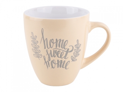 Кружка керамическая, 400 мл, Любимый дом, молочная, PERFECTO LINEA