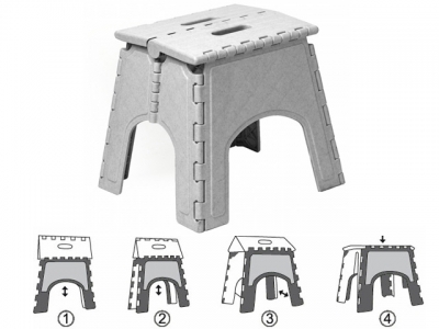 Табурет универсальный складной (мраморный) (IDEA)