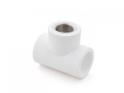 Тройник ПП комбинированный с внутр.рез. 32х1", белый РосТурПласт