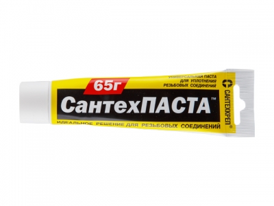 Паста уплотнительная универсальная "Сантехпаста" 65 гр. (в тубе) (Для уплотнения разьемных резьбовых соединений) (Сантехкреп)