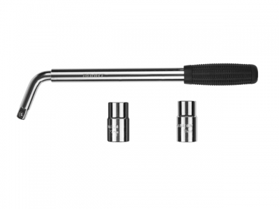 Вороток Г-образный 1/2" телескоп. 310-470мм с головками ВОЛАТ (головки 17/19мм и 21/23мм)