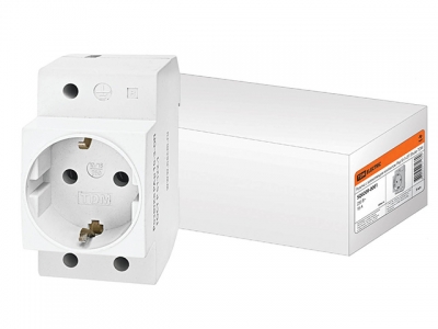 Розетка 1-я (на DIN-рейку, с/з) TDM