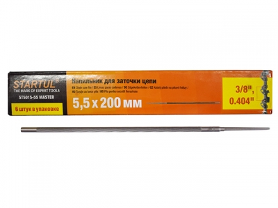 Напильник для заточки цепей ф 5.5 мм STARTUL MASTER (ST5015-55) (для цепей с шагом 3/8", 0.404")