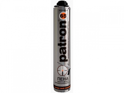 Пена монтажная профессиональная всесезонная PATRON Mega Калибр 65 (815мл) (Выход до 60л)