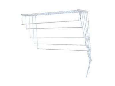 Сушилка для белья потолочная стальная 1,5 м, 5 стержней, белая, PERFECTO LINEA (5 стержней)