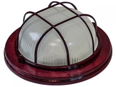 Светильник НБО круг/вишня/решетка, 60Вт, IP54 (03-60-032) Юпитер (1хЕ27, банник) (ЮПИТЕР)