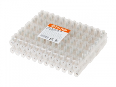 Зажим винтовой ЗВИ-30А (4,0-10 мм2) 12 пар ПЭ (10 шт) Юпитер (клеммная колодка) (ЮПИТЕР)