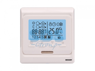 Терморегулятор с дисплеем и автоматическим программированием R51XT белый REXANT (Терморегулятор с дисплеем и автоматическим программированием (R51XT) 