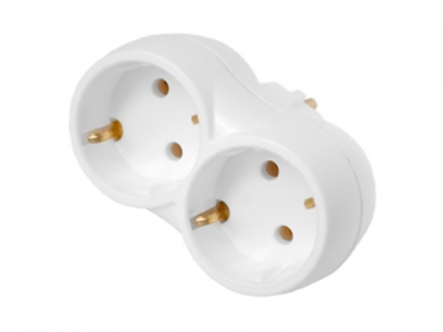 Разветвитель 2-местный (с/з, 16А, 250В) (BYLECTRICA)