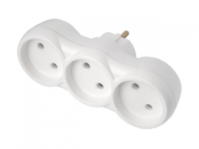 Разветвитель 3-местный (б/з, 16А, 250В) (BYLECTRICA)