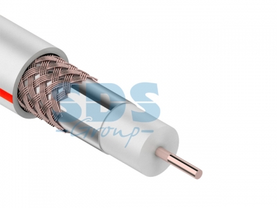 Кабель SAT 50 M, Cu/Al/Cu (64 %) 75 Ом (бухта 100 м) белый PROconnect (Телевизионный для спутникового телевидения)